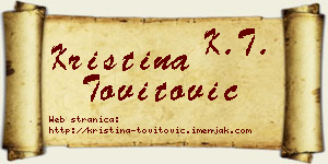 Kristina Tovitović vizit kartica